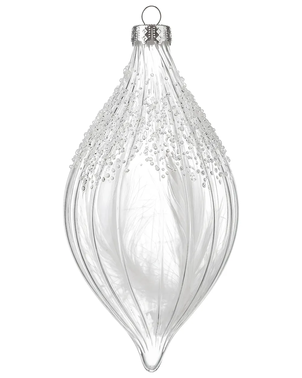 Conjunto de 42 bolas de Navidad ICELIGHT Vidrio Transparente/Blanco_1191836