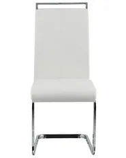 Lot de 2 chaises de salle à manger GREEDIN Cuir PU Blanc_790046