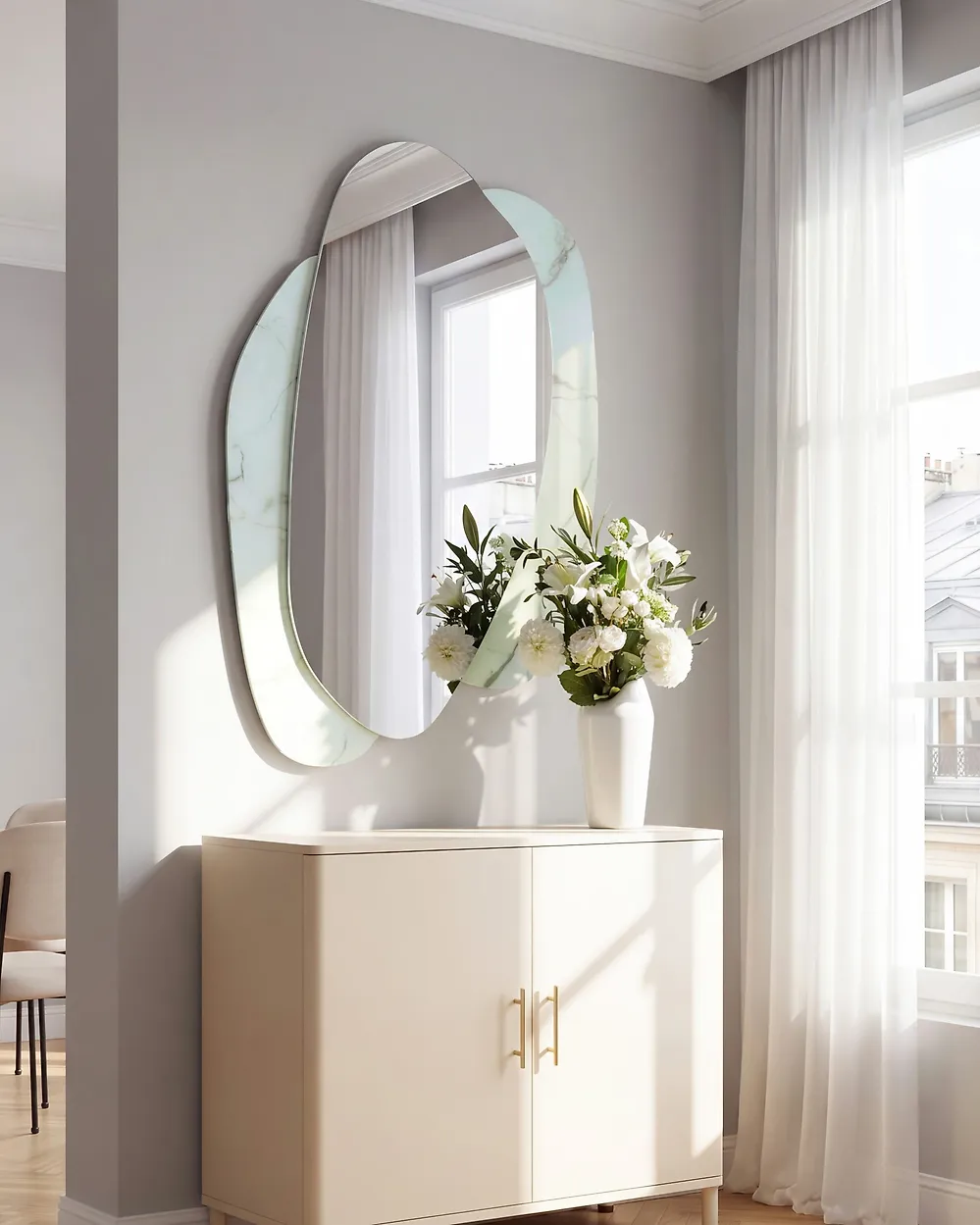 Specchio PANNES 80 cm 117 cm Azzurro_1178878