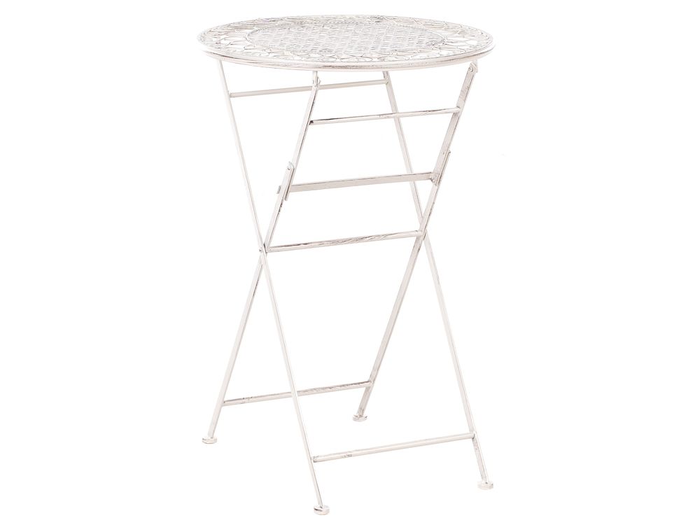 Garden Bar Table TRIESTE 60 cm 60 cm Metal Light Beige