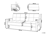 Sofa Bed 3 Seater TJORN Fabric Grey_813519