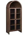 Glass Display Cabinet GLENWOOD 79 cm Dark Brown