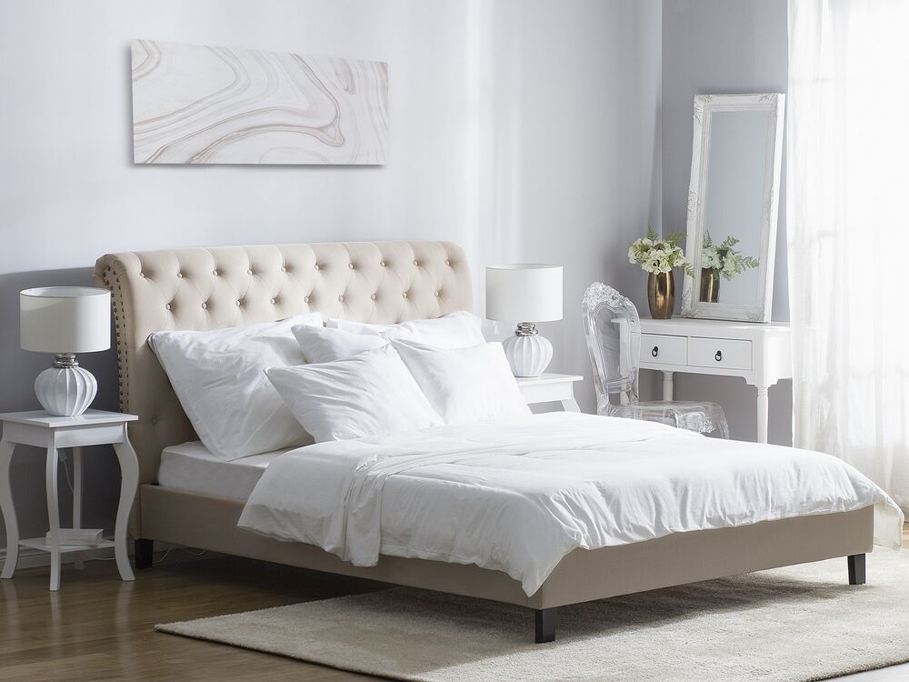 Bed Fabric REIMS 180 x 200 cm (EU Super King) Beige