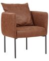 Faux Leather Armchair Brown MALMOS _931410