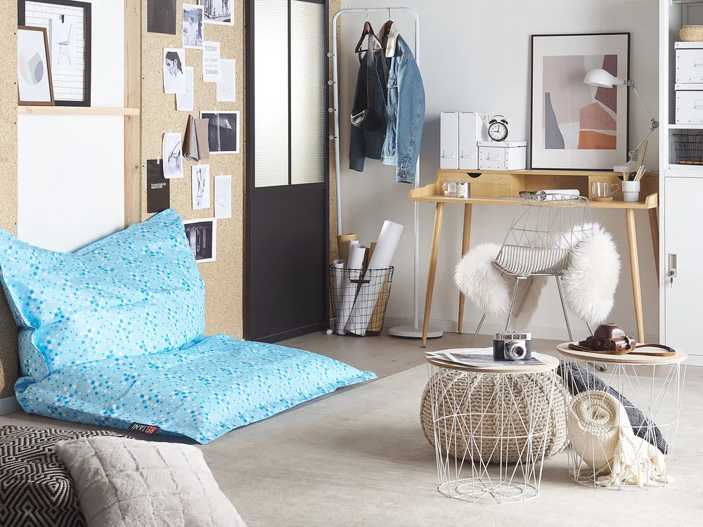 Bean Bag 300 L FUZZY 140 cm 180 cm Light Blue_812961