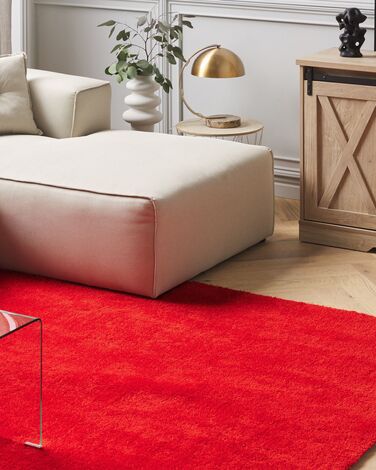 Shaggy Area Rug 160 x 230 cm Red DEMRE 