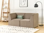 Modular Sofa 2 Seater LEMVIG Corduroy Taupe_875293