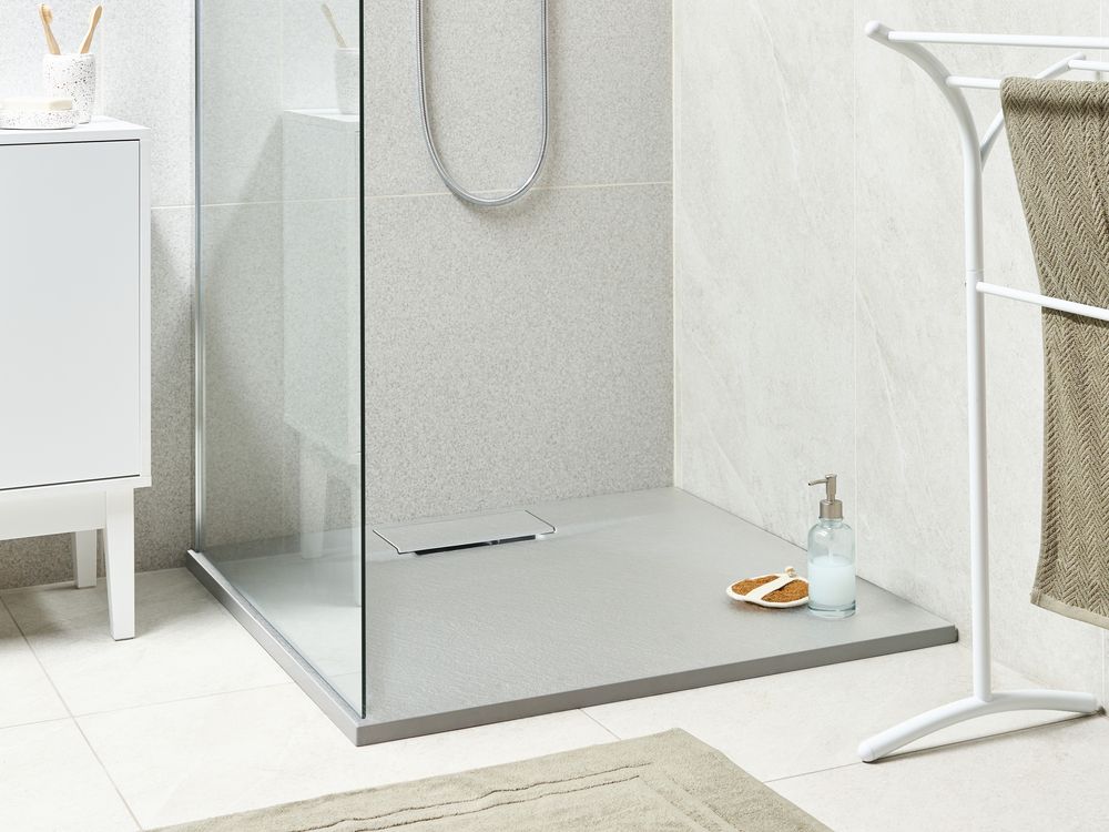 Duschwanne AZZURRO 90 x 90 x 3 cm Grau