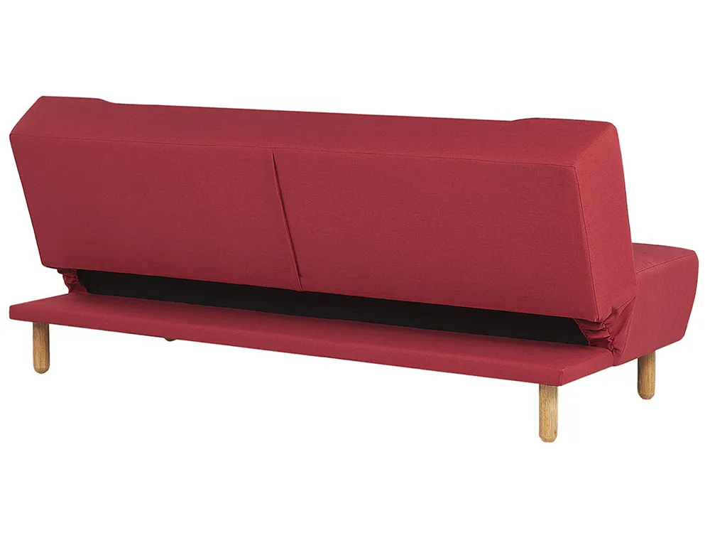 Sofa Bed 3 Seater ALSTEN Fabric Red_806969
