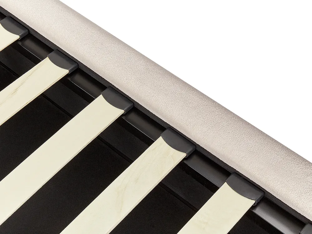 Ottoman Bed BAJONNA Fabric Light Beige 160 x 200 cm (EU King Size)_912479