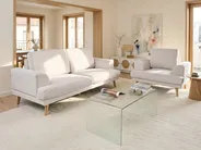 Sofa 3 Seater KILDAL Fabric Light Beige_1058489