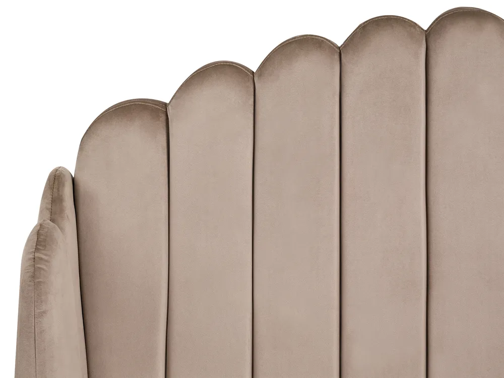 Bed Velvet AMBILLOU 120 x 200 cm (EU Small Double) Taupe_1014321