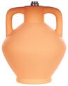 Tischlampe Keramik orange / braun 46 cm Trommelform LABRADA_878714
