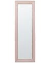 Espejo de pie de terciopelo rosa/dorado 50 x 150 cm LAUTREC_840629
