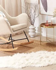 Faux Fur Rug MAMUNGARI Beige 60 x 180 cm_822124