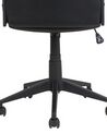 Kancelárska stolička čierna a hnedá výškovo nastaviteľná DELUXE_735177