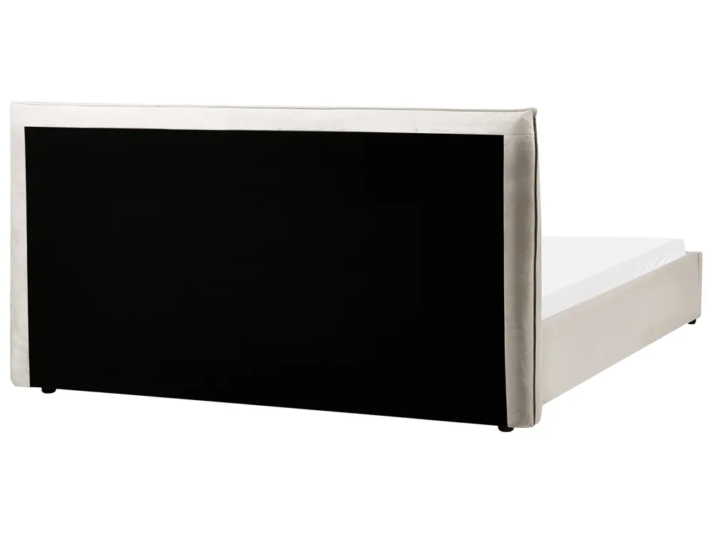 Waterbed Velvet LAVAUR 180 x 200 cm (EU Super King) Taupe_985798