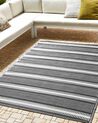 Outdoor Teppich schwarz / beige 160 x 230 cm geometrisches Muster MANSA_786149