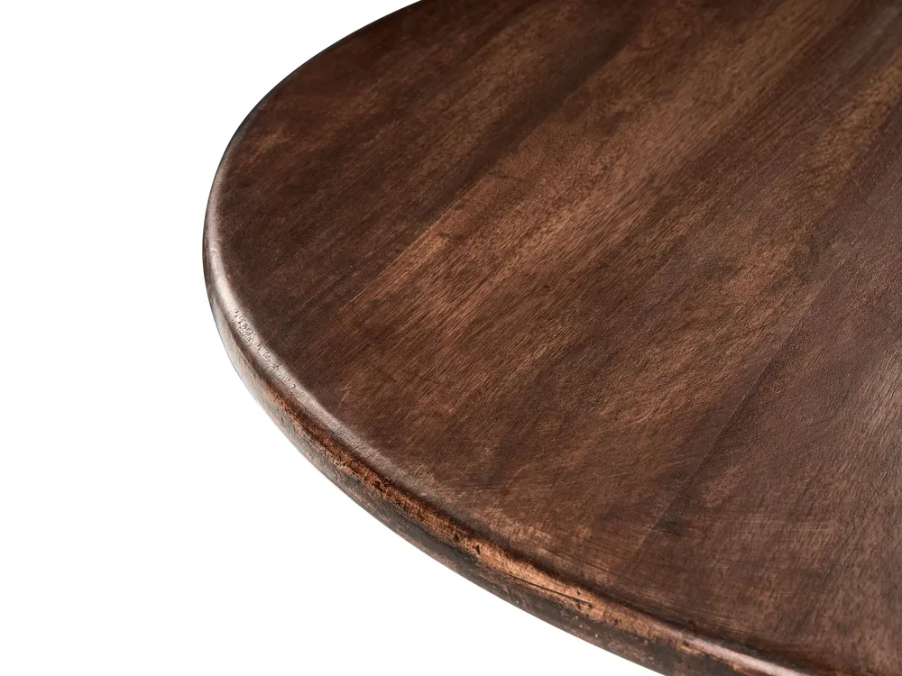 Dining Table SILVON Dark Brown 120 cm 120 cm Mango Wood_1039013