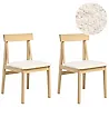 Conjunto de 2 sillas de comedor ISLE Madera Marrón claro/Beige