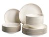 Set of 24 Dinnerware CHAROLI Porcelain White/ Gold
