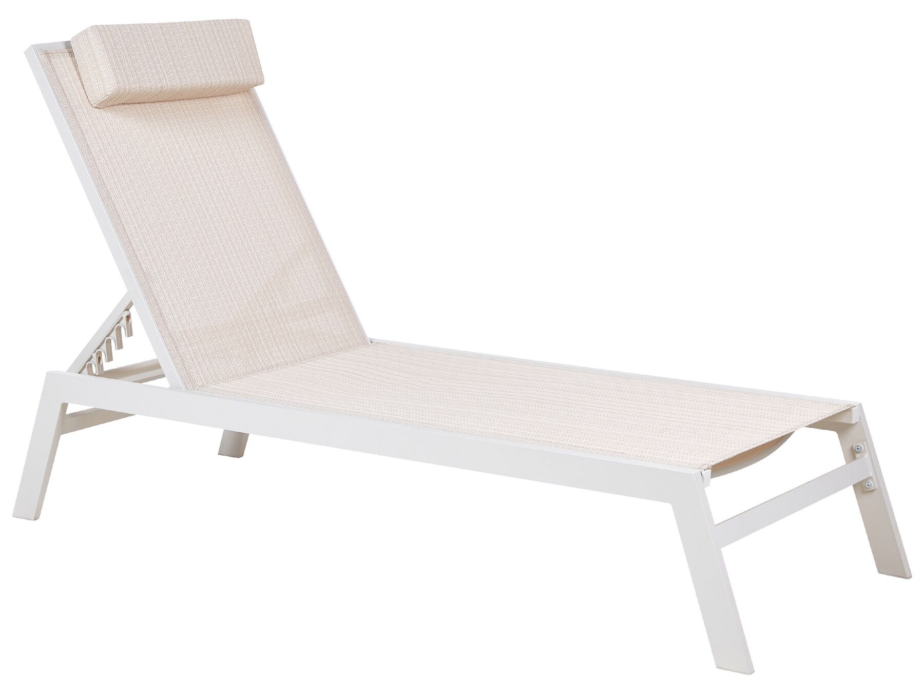 Aluminium Reclining Sun Lounger Beige CATANIA II_884078