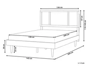 Bed with LED Rattan AURAY 140 x 200 cm (EU Double) Brown_901720