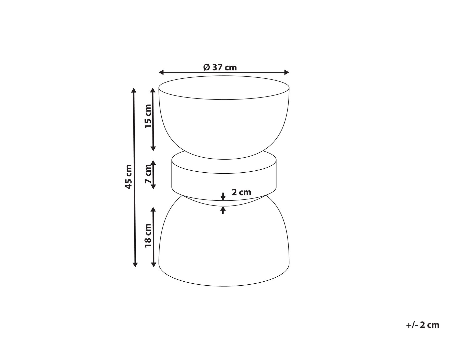 Side Table FALIRO 37 cm 37 cm Terrazzo Effect Black_1043480