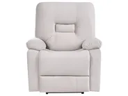 Electric Recliner Living Room Set 6 Seater BERGEN with USB Port Velvet Light Beige_1064831