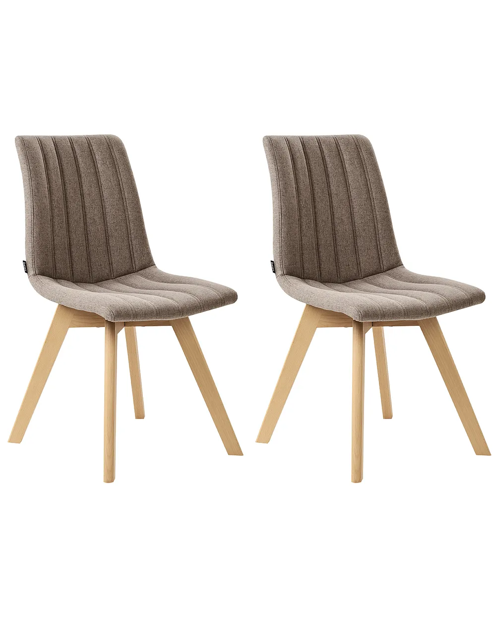 Set van 2 eetkamerstoelen CALGARY Stof Bruin