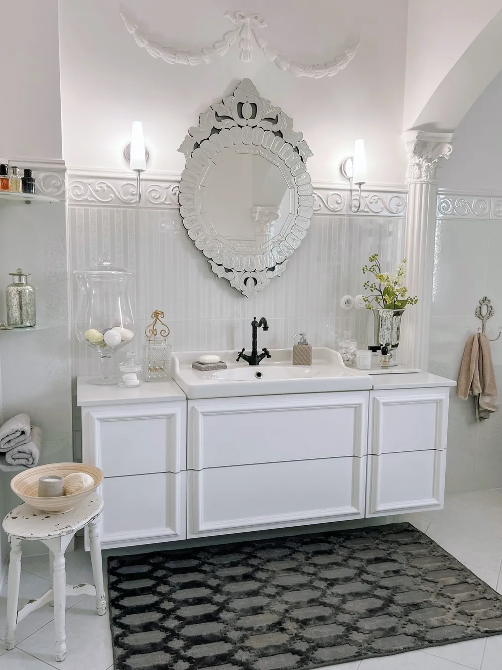 Wall Mirror CRAON 67 cm 100 cm Silver_820838