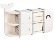 Toy Storage Organiser WHALAN Whale 83 cm Beige_1188280