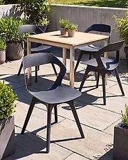 Gartenstuhl 4er Set LACHANIA Schwarz_1174326