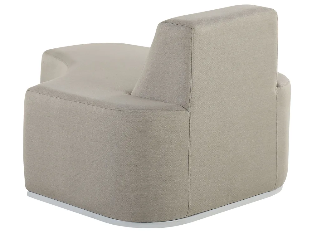 Garden Lounge Set with Table 2 Seater FABRO Modular Light Grey_830455