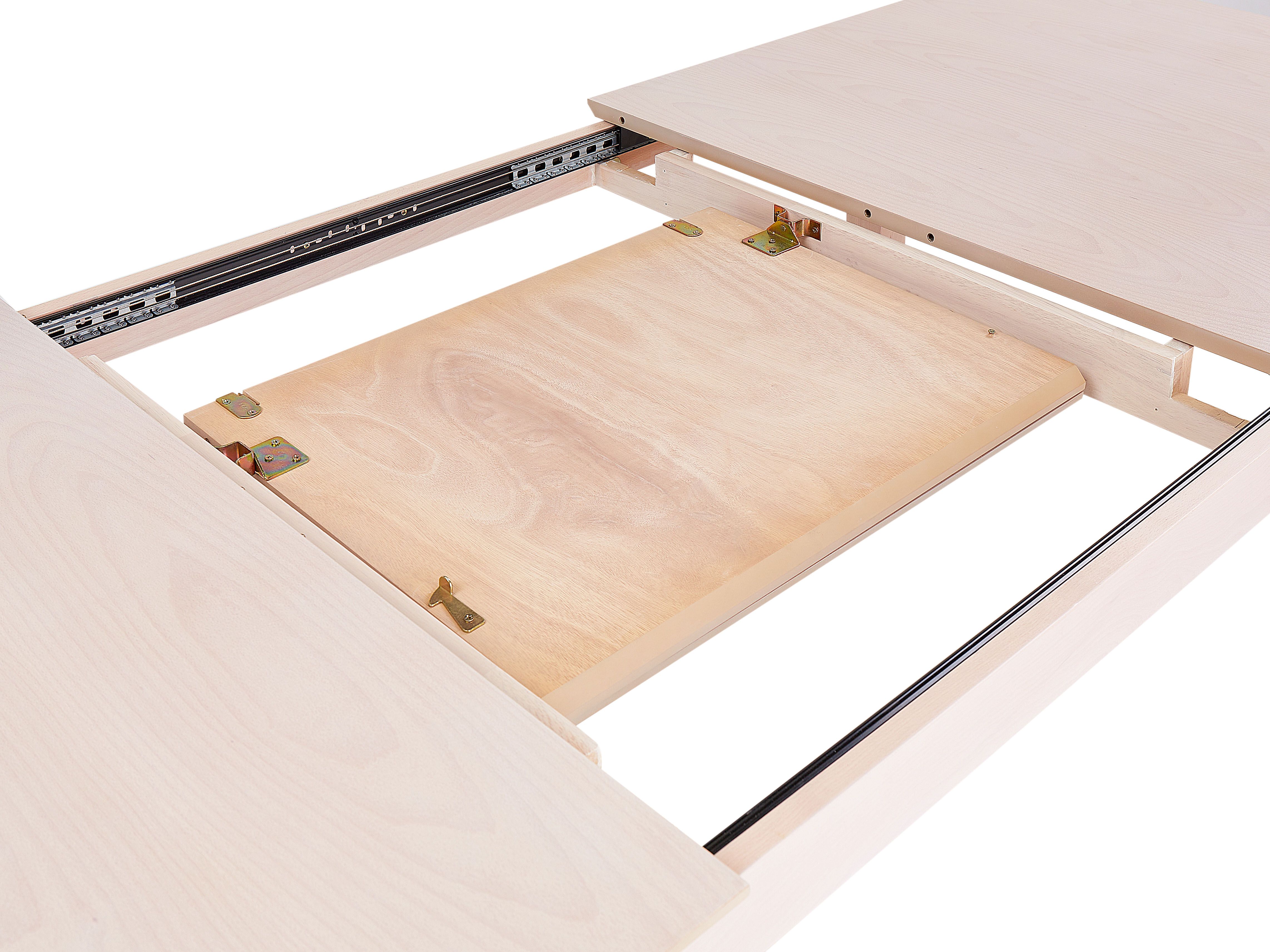 Extending Dining Table CROSBY Light Beech 180/240 cm 90 cm | Beliani.co.uk