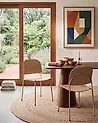 Set of 2 Dining Chairs WINDUST Metal Beige