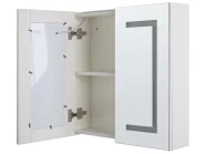 Szafka łazienkowa wisząca z lustrem LED MAZARREDO 60 cm 60 cm Biały_880922