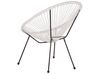 PE Rattan Bistro Set White ACAPULCO II_811587