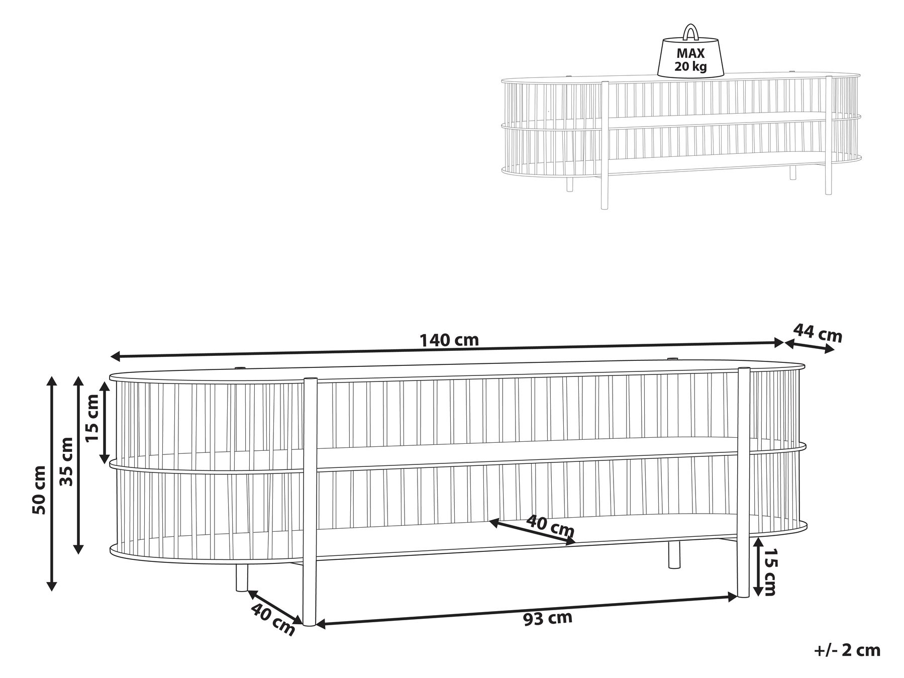 TV Stand BIRSON Black_1002658