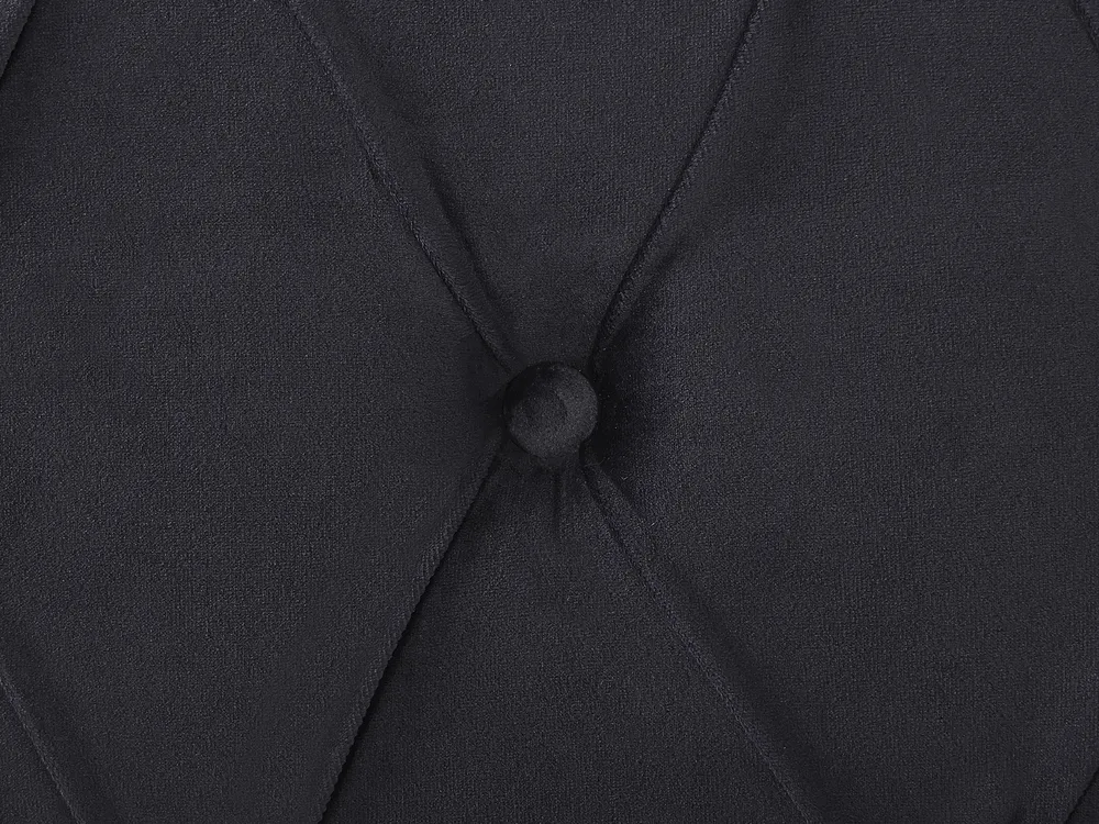 Bett mit Lattenrost Samtstoff AVALLON 140 x 200 cm Schwarz_743643