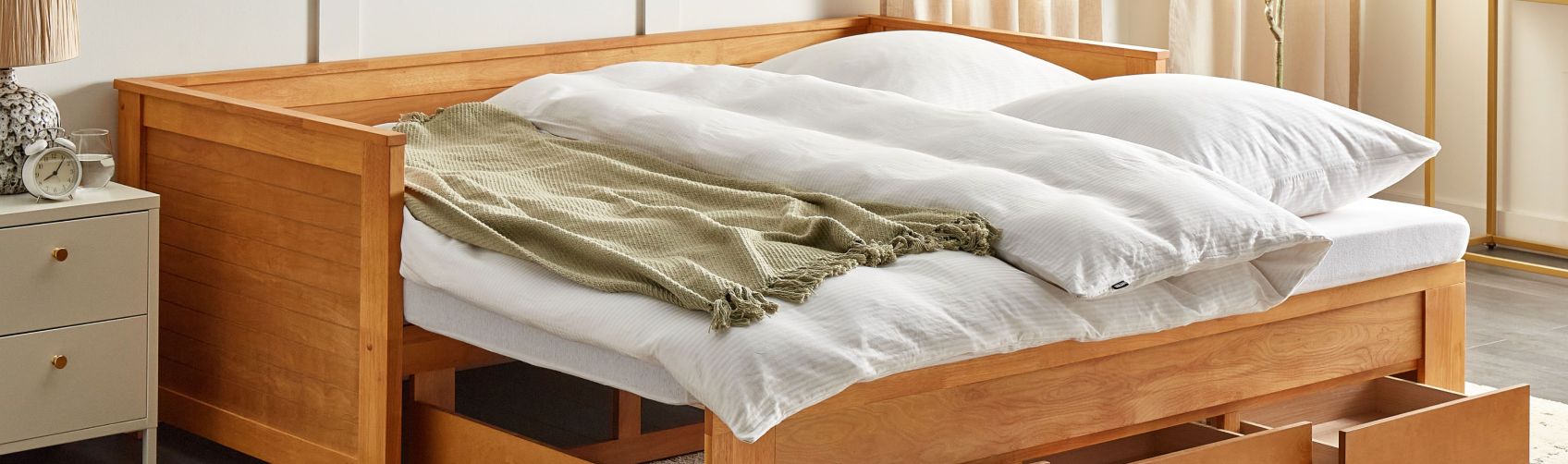Lit Simple | Lit Adulte | Lit De Jour Avec Lit Gigogne Blanc 90x200 Cm Bois De Pin Massif Cfw66261 93136434 Lit Simple | Lit Adulte | Lit De Jour Avec Lit Gigogne Blanc 90x200 Cm Bois De Pin Massif Cfw66261 93136434