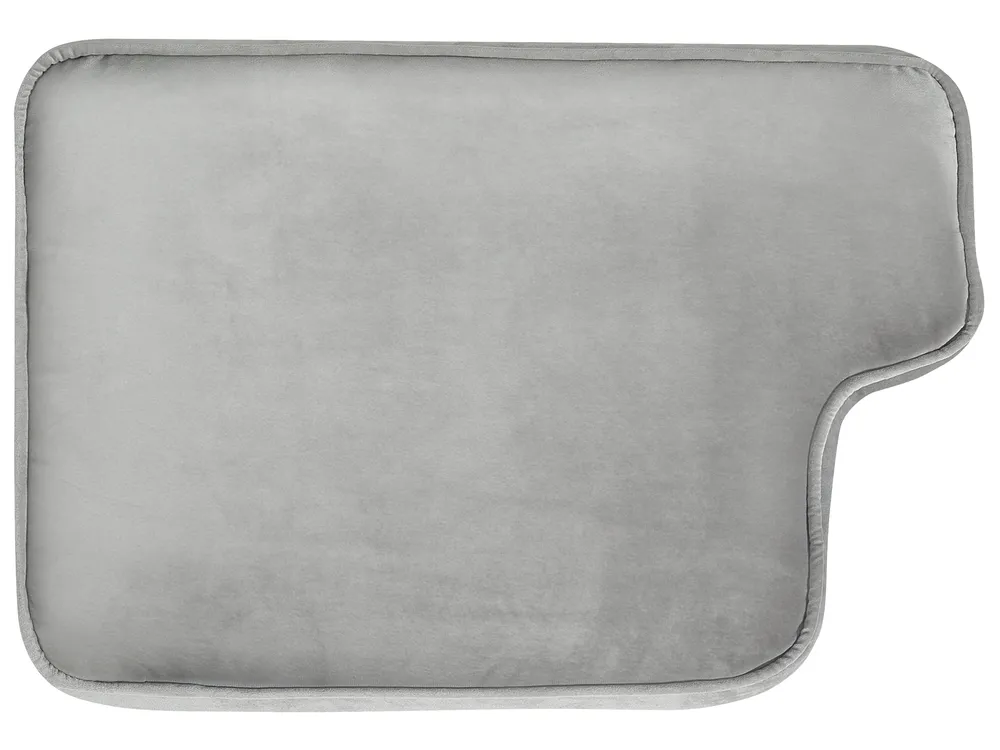Canapé 3 places LOKKA Velours Gris clair_704293