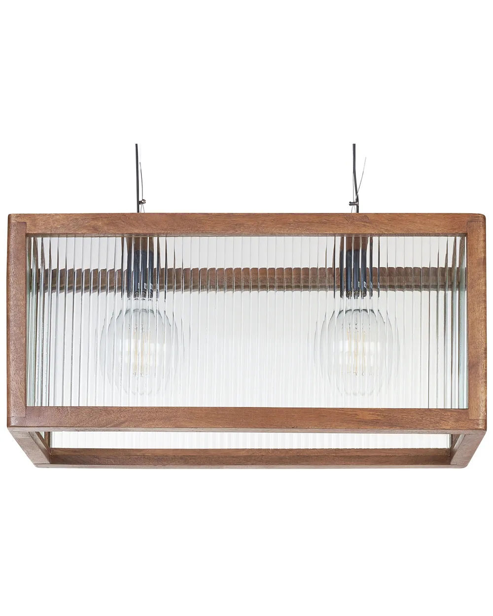 Lampadario PENNA Legno di mango Marrone_867704