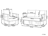 Set da salotto 3 posti ASKER Tessuto Beige_932674