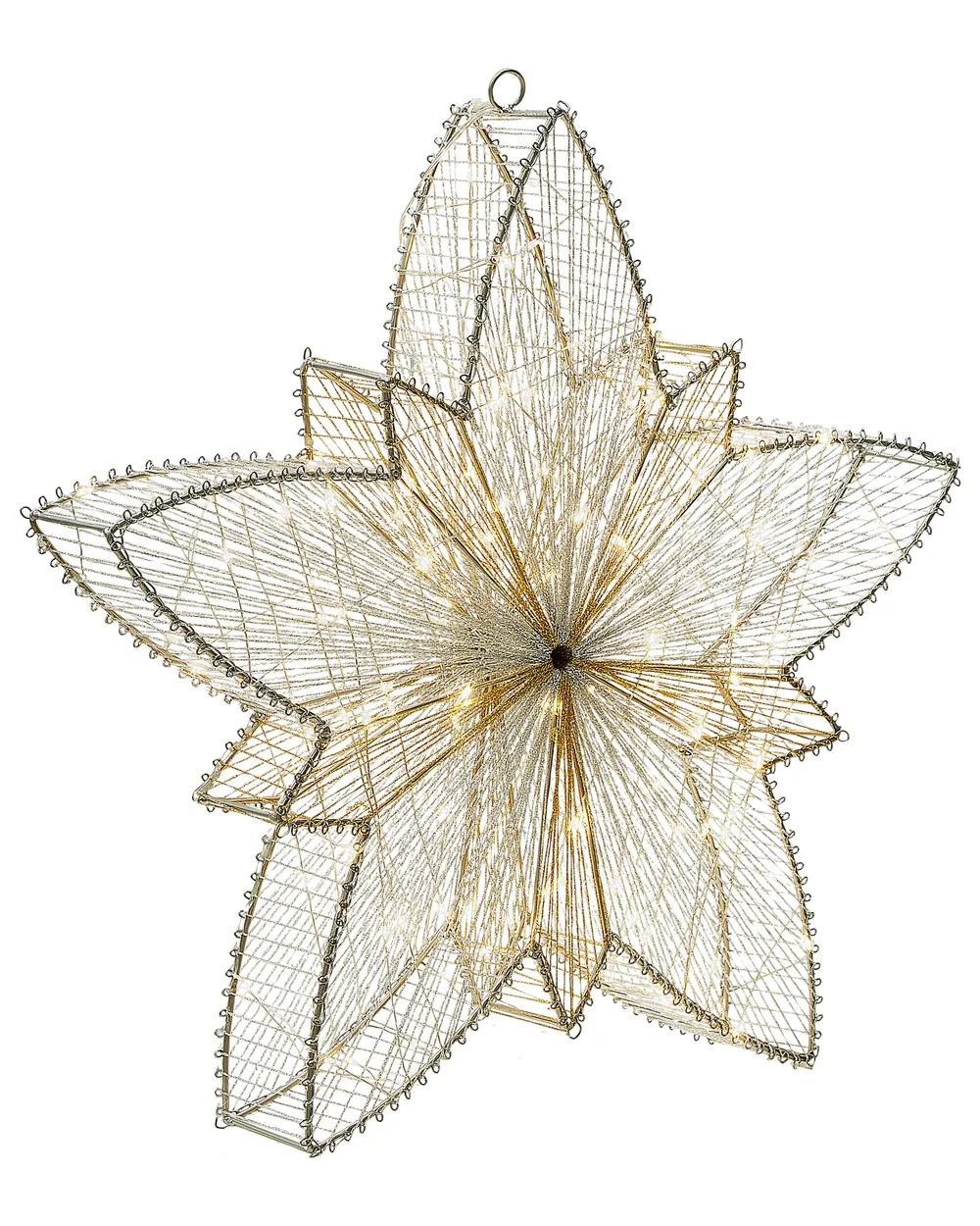 Decorazione da appendere all'aperto LED HOFSOS 50 cm Stella Argento
