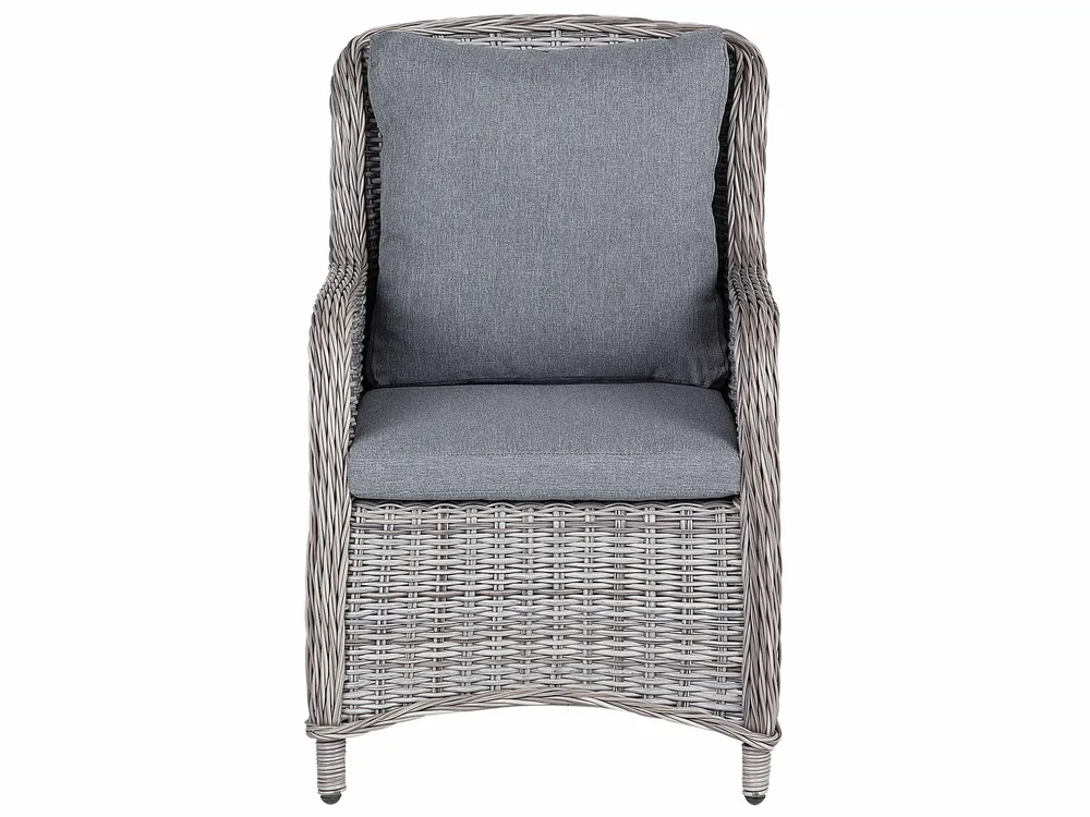 Set da pranzo da giardino 6 posti CASCAIS con cuscini Rattan sintetico (PE) Grigio_739942