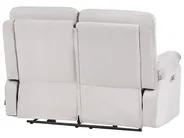 Electric Recliner Living Room Set 6 Seater BERGEN with USB Port Velvet Light Beige_1064828