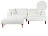 Corner Sofa HOLT with Ottoman Boucle White Left Hand