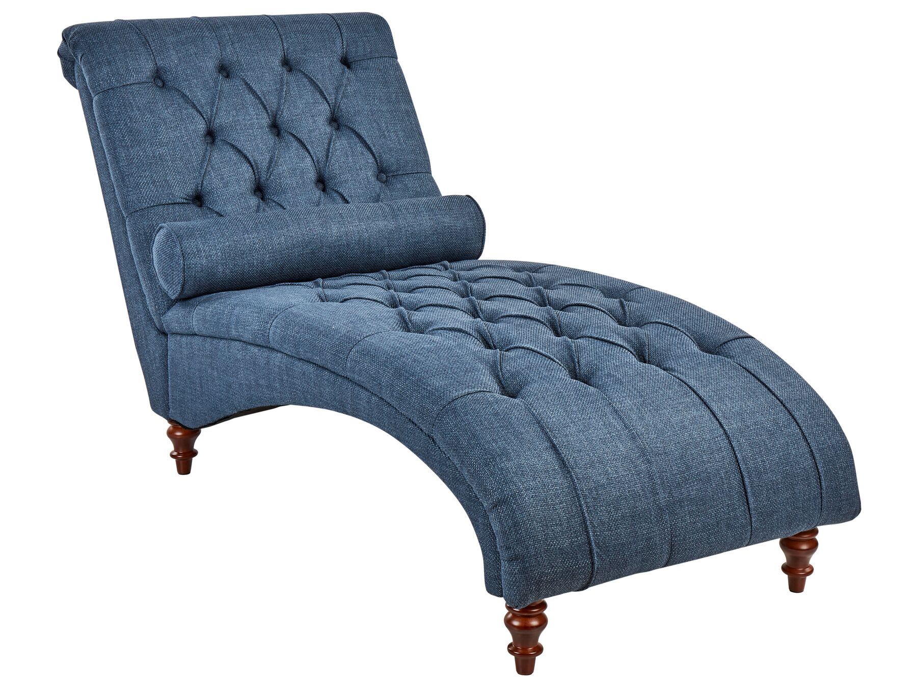 Chaise longue en tissu bleu MURET_728022