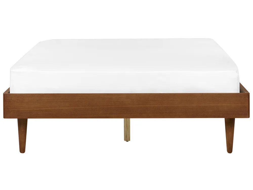 Bed with LED TOUCY 140 x 200 cm (EU Double) Brown Ash Wood_909691
